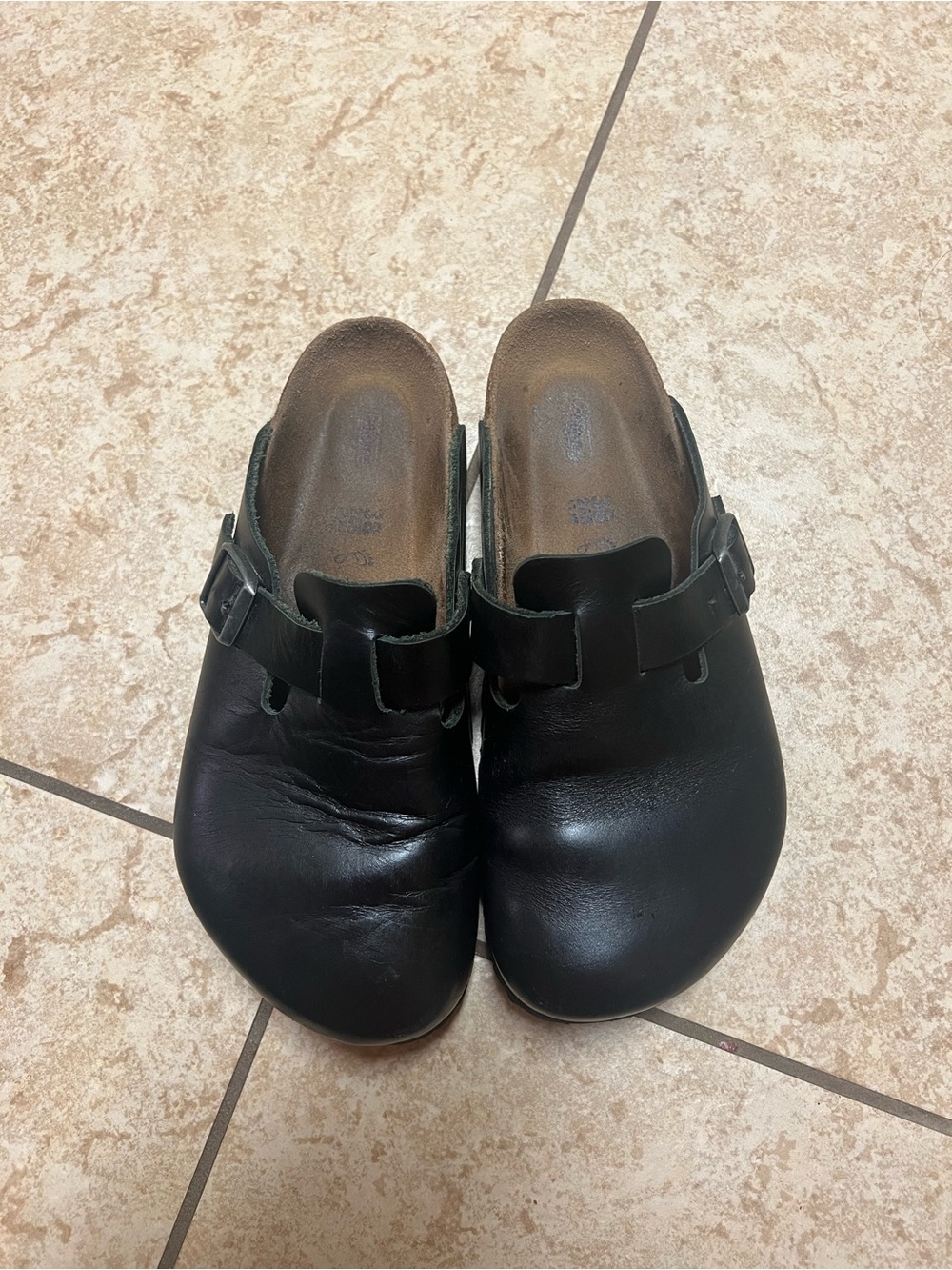 Birkenstock Boston clog black leather size 38